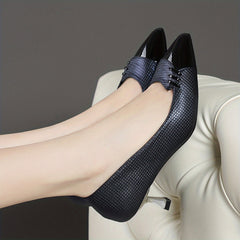 Women's Colorblock Stiletto Heels Point Toe Pumps