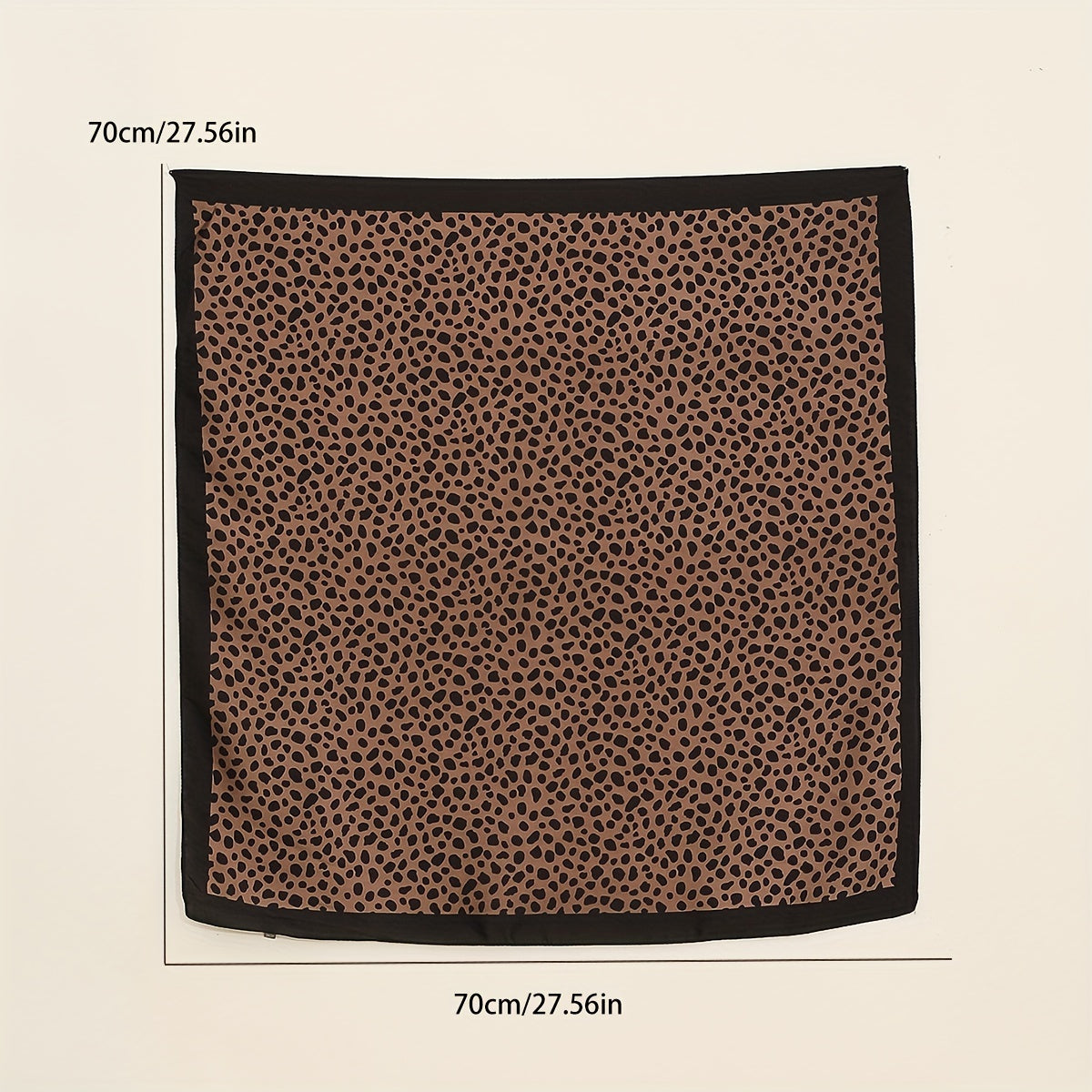 Leopard Print Bandana Satin Square Scarf for Women