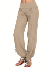 Women's Wide Leg Casual Pants with Pockets