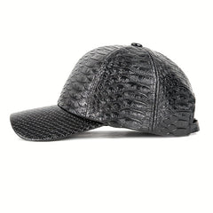Crocodile Pattern PU Peaked Cap Street Hip Hop Sun Hat