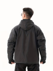 Men's Waterproof Hooded Zip Up Jacket for Outdoors