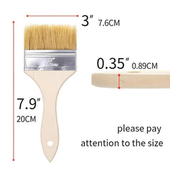 10 Pack Chip Paint Brushes Set - Natural Bristle - Painting Stain
