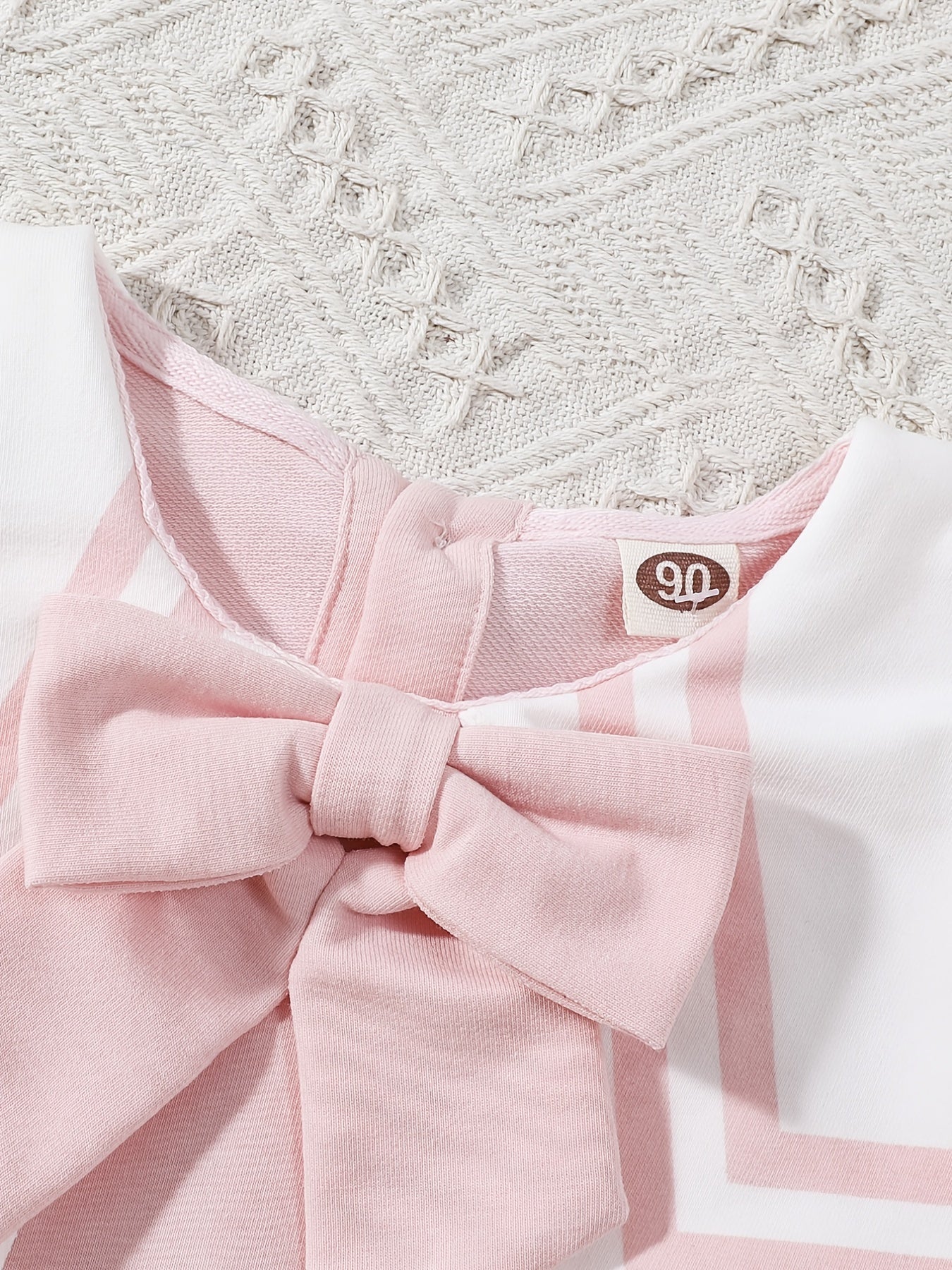 Girls Sailor Collar Princess Dress With Bow - Autumn/Spring