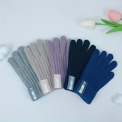 Kids' Warm Knitted Gloves for Winter Weather