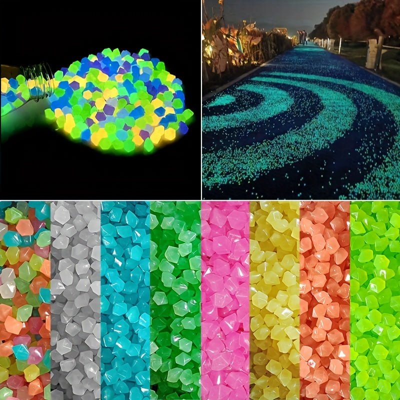 50-100pcs Luminous Aquarium Stones Fish Tank Outdoor Pebbles Decoration