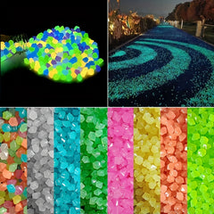 50-100pcs Luminous Aquarium Stones Fish Tank Outdoor Pebbles Decoration