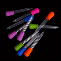 Clear Silicone Pipette 5ml Graduated Liquid Dropper Random