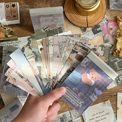 Retro Collage Paper for DIY Greeting Card and Journal, Romantic Notes