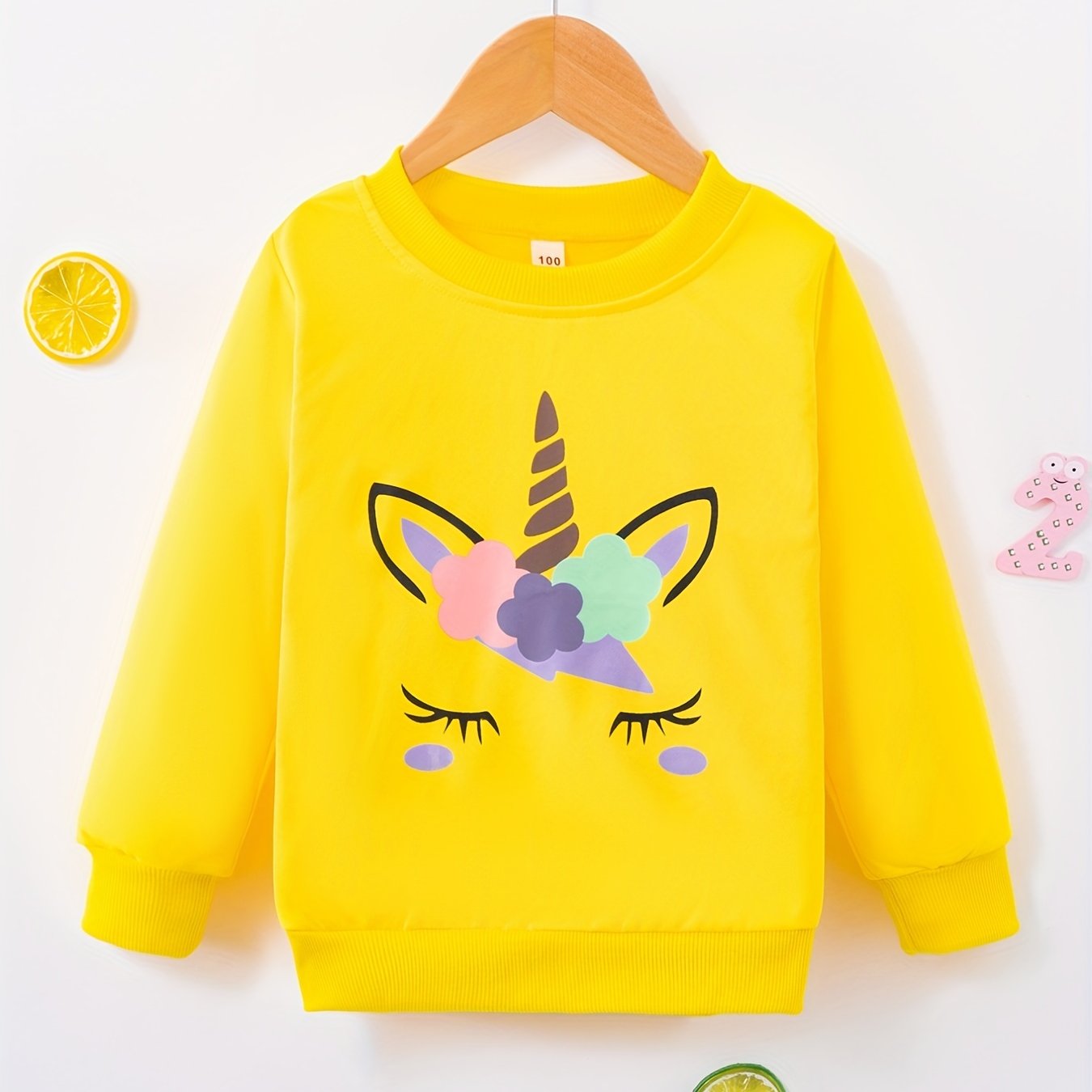Dream Unicorn Girls Crew Neck Long Sleeve Pullover Sweatshirt