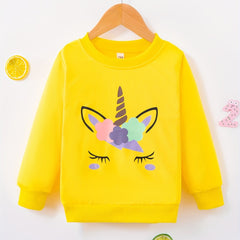Dream Unicorn Girls Crew Neck Long Sleeve Pullover Sweatshirt