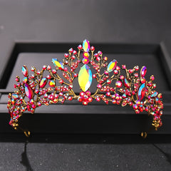 Vintage Rhinestone Crown Tiara Wedding Hair Accessories