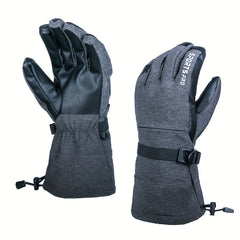 Waterproof Touch Screen Warm Skiing Gloves Unisex Winter with Hidden Pockets