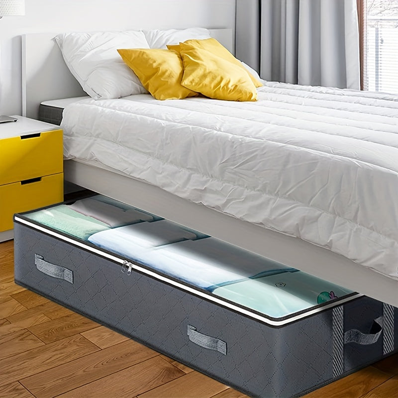 Underbed Clothes Quilt Organizer Non-woven Clear Storage