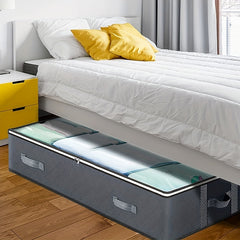 Underbed Clothes Quilt Organizer Non-woven Clear Storage