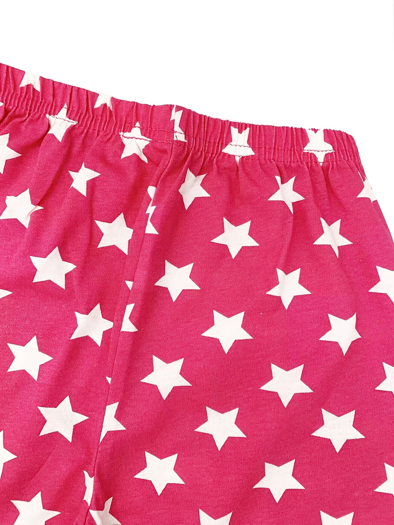 Girls Cotton Pajamas Set Cartoon Print Long Sleeve Top Matching Pants