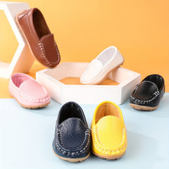 Boys Casual Loafer Shoes Non-slip Stitching Flat Shoes for Toddler
