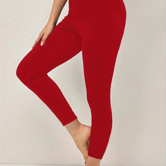 Contrast Trim Halter Neck Crop Cami & Leggings Set