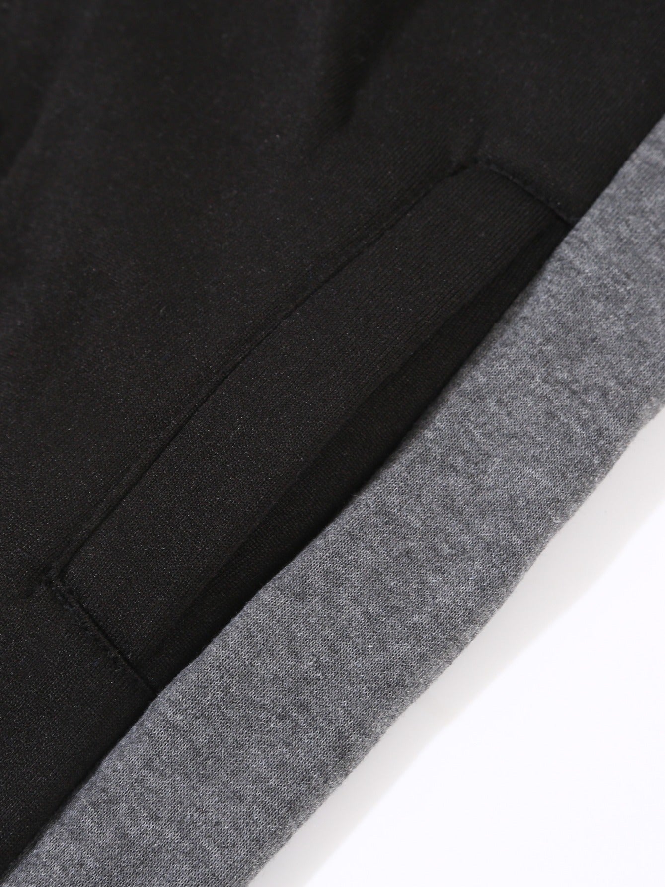 Men's Colorblock Drawstring Zip Hoodie