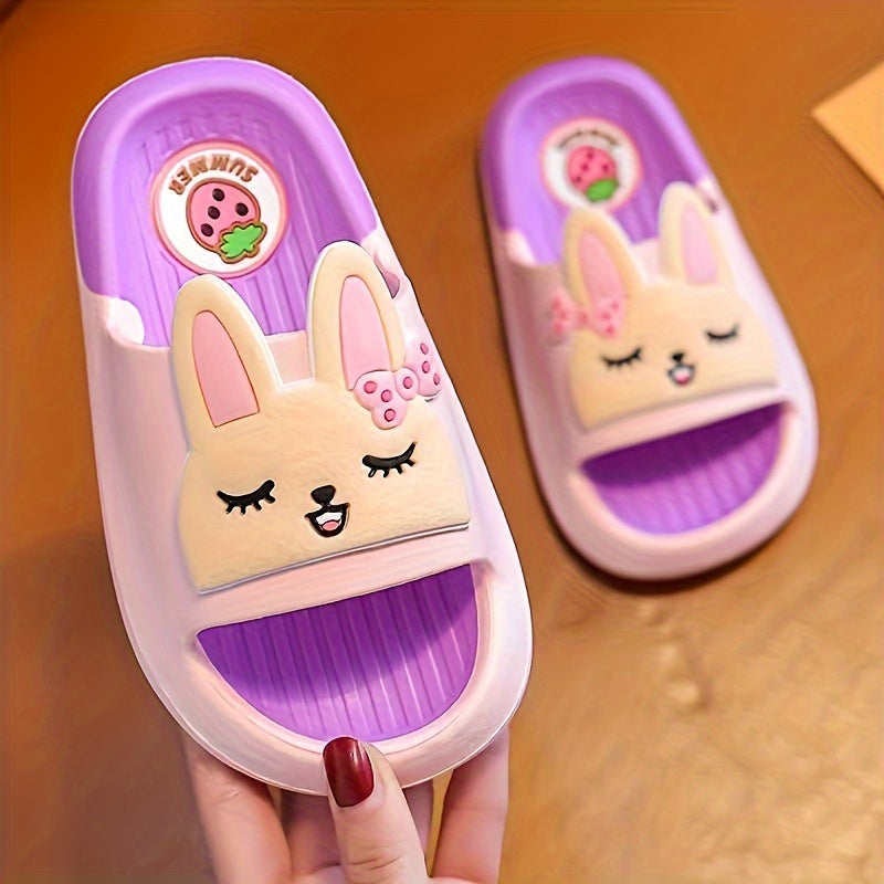 JIAGEYA Cartoon Slippers for Baby Girls Lightweight Non Slip Shower Slippers