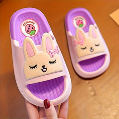 JIAGEYA Cartoon Slippers for Baby Girls Lightweight Non Slip Shower Slippers