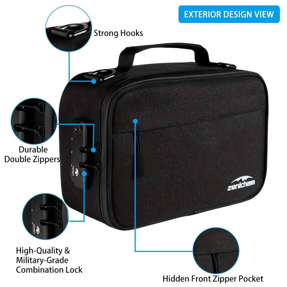 Travel Storage Box With Combination Lock Large Capacity Crossbody Bag