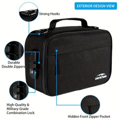 Travel Storage Box With Combination Lock Large Capacity Crossbody Bag