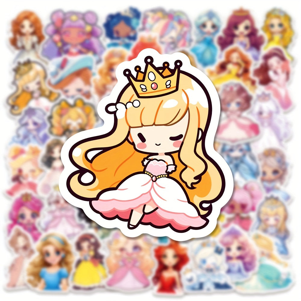 60pcs Princess Dress Graffiti Stickers for Laptop DIY Decoration