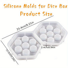 2pcs DIY Crystal Epoxy Resin Mold Dice Silicone Mold Game Lover Party
