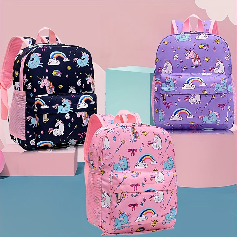 Kids Cartoon Backpack Large Capacity Lightweight Travel School Bag