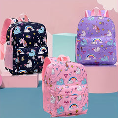 Kids Cartoon Backpack Large Capacity Lightweight Travel School Bag