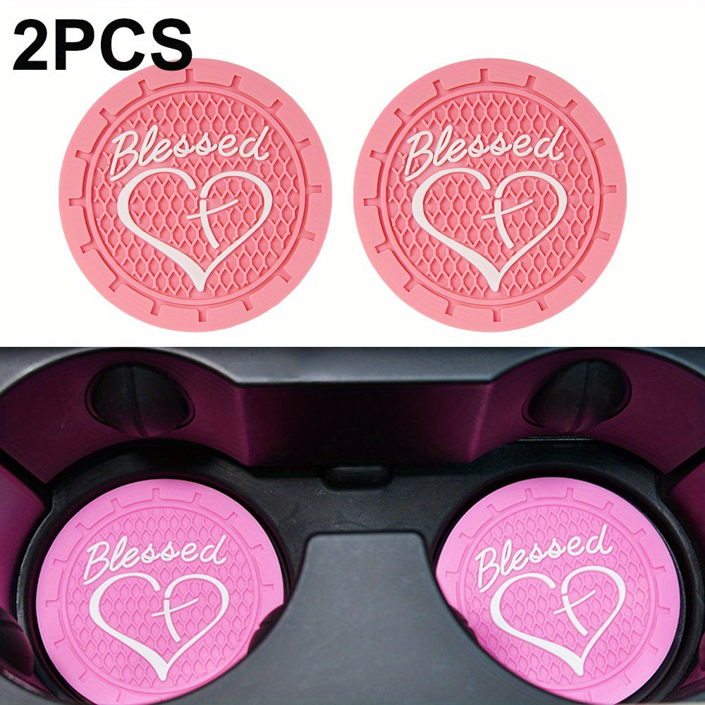 2pcs Non Slip Silicone Cup Coaster for Car Boat and Home