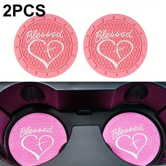 2pcs Non Slip Silicone Cup Coaster for Car Boat and Home