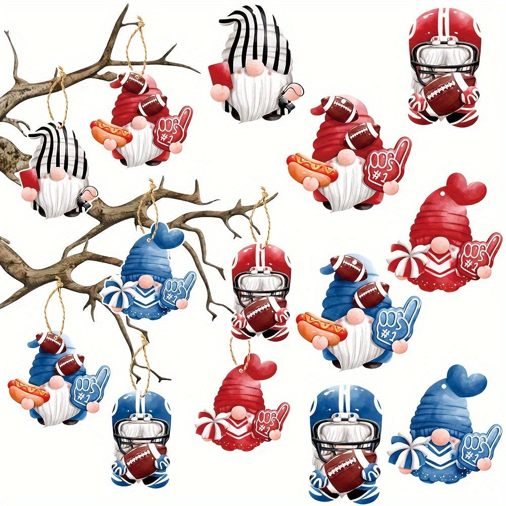 7pcs Gnome Football Ornaments School Football Team Gift Decor