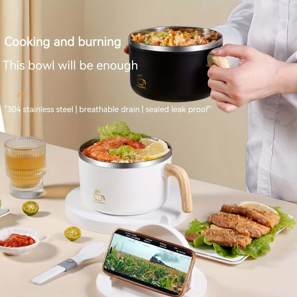 304 Stainless Steel Noodle Bowl Fast Food Cup Style Instant Noodle Bowl
