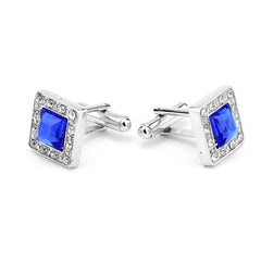 French Artificial Diamond Square Cufflinks Nail Men's Shirt Cufflinks