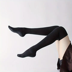 Professional Yoga Socks Over The Knee Warm Long Stockings Anti-slip & Anti Odor