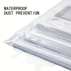 10pcs Mixed A4 & A5 Mesh Zip File Bags for School & Office Supplies