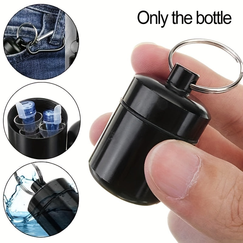 Waterproof Pill Box Keychain Mini Holder Outdoor Travel Aluminum Case