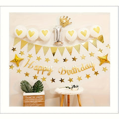2pcs Birthday Scene Pull Flag Decoration