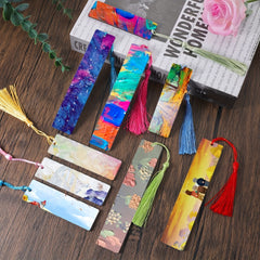 20pcs Sublimation Blank Bookmarks with Colored Tassels