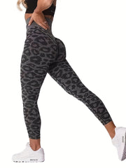 Leopard Print High Waist Yoga Leggings Women's Activewear