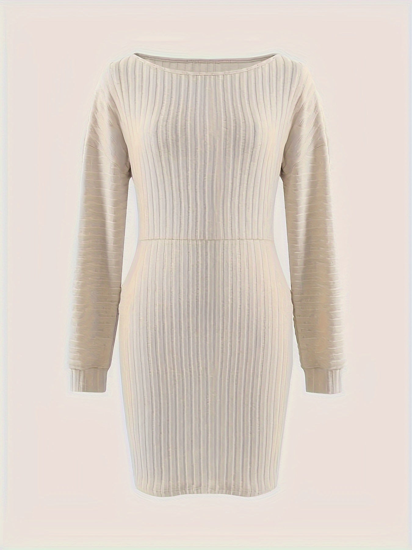 Women's Solid One Shoulder Knit Dress