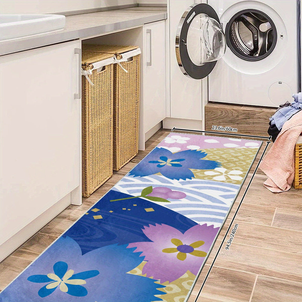 Soft Non Slip Laundry Room Runner Rug Washable Stair Carpet Hallway Mat