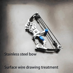 Mini Composite Bow Archery Set Stainless Steel Mini Bow Decompression Toy