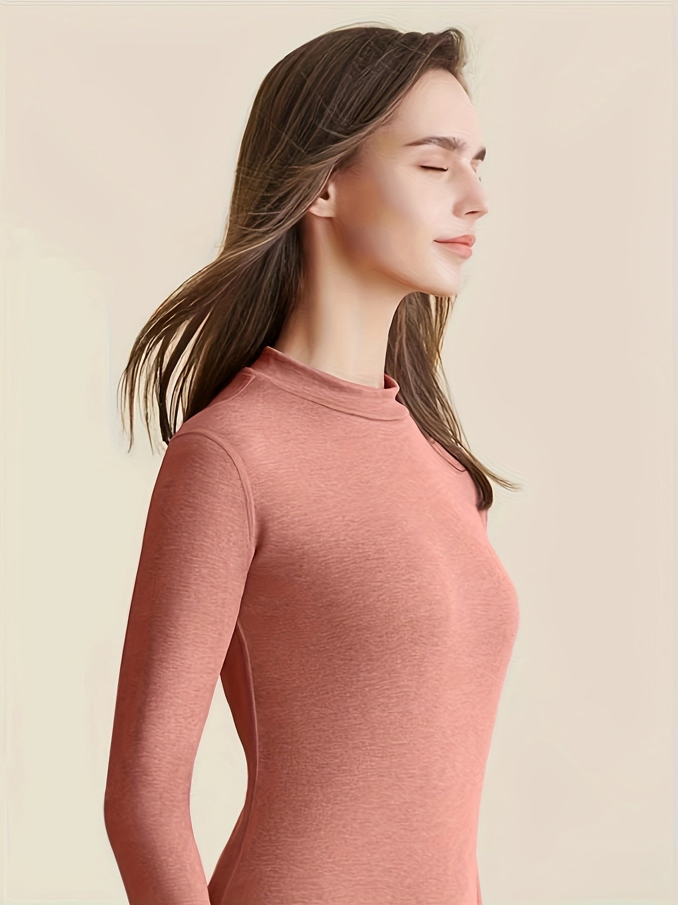 Women's Thermal Underwear Set Long Sleeve Crew Neck Tops & Pants