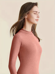 Women's Thermal Underwear Set Long Sleeve Crew Neck Tops & Pants