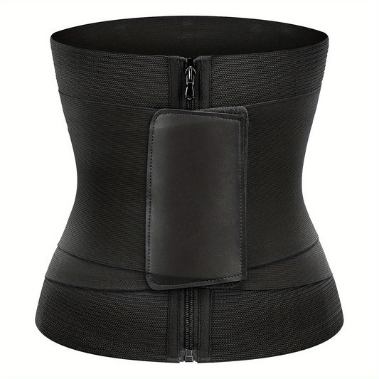 Waist Trainer Tummy Wrap Tummy Control Zipper Slimmer Belly Belt