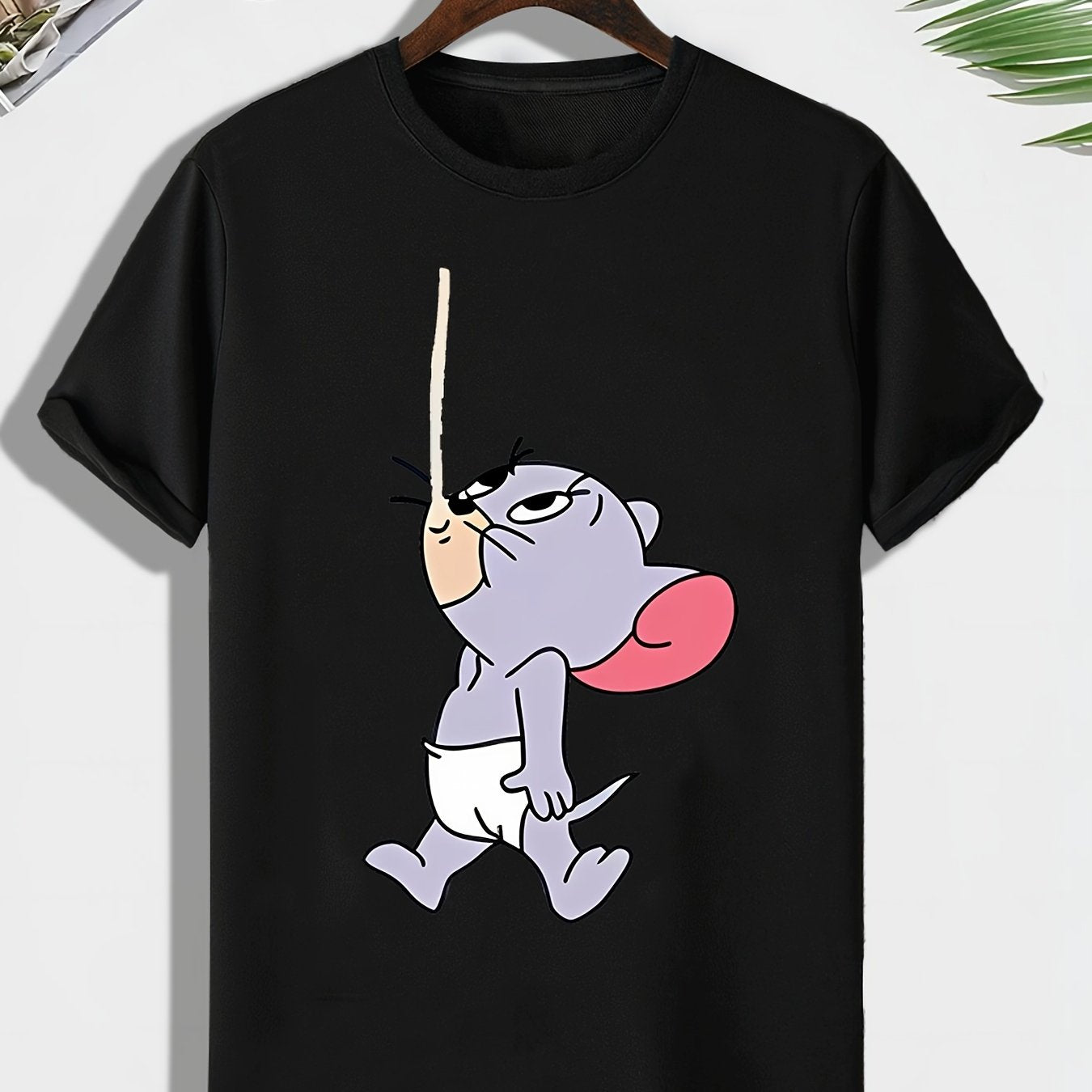 Men's Mouse Print T shirt Crew Neck Tee - Outdoor Active Comfy