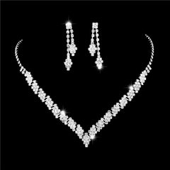 Chunky Jewelry Set Choker Necklace & Tassel Earrings Prom Costume Party