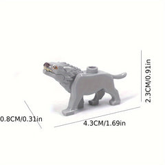5pcs Animal Wolf King Building Blocks Set DIY Zoo Kit for Christmas and Birthday